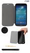 Dėklas HTC One 2 mini, M8, Juodas, atverčiamas į šoną, X-LEVEL FIBER