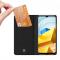 Dėklas Xiaomi Poco M5, atverčiamas į šoną, juodas, DUX DUCIS SKIN PRO
