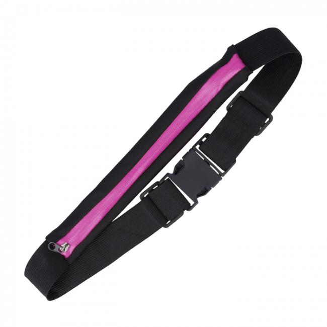 Universalus dėklas - diržas, segamas per juosmenį, juodas su rožine, BASIC