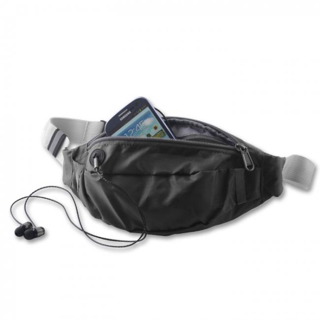 Universalus dėklas - diržas, segamas per juosmenį, juodas, ACTIVE