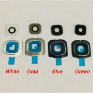 Galinės kameros stikliukas skirtas Samsung G920 / G925 galinės kameros stikliukas auksinis