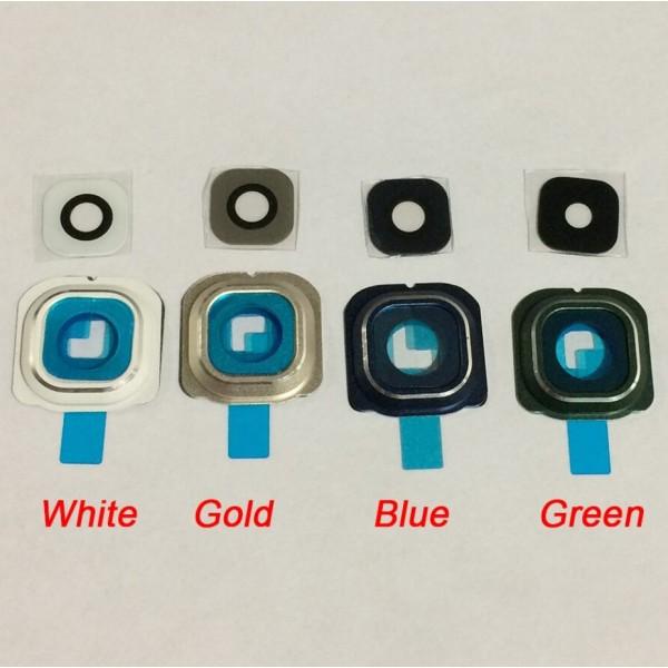 Galinės kameros stikliukas skirtas Samsung G920 / G925 galinės kameros stikliukas auksinis