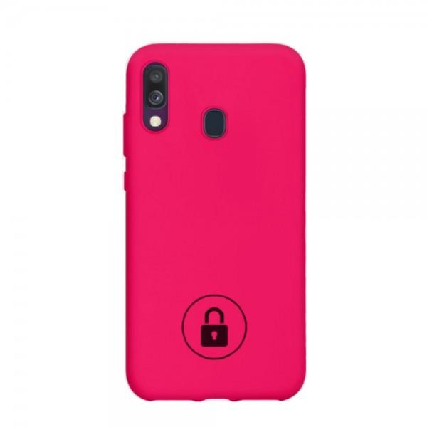 Dėklas Samsung Galaxy A50 A505 / A50s A507 / A30s A307, galinis iš silikono, rausvas (Dragon Fruit), SILICONE COVER (originalus įpakavimas)
