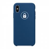 Dėklas Apple iPhone X / XS, galinis iš silikono, mėlynas (Blue Horizon), SILICONE CASE, su originaliu įpakavimu