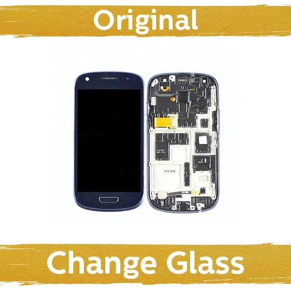 Ekranas skirtas Samsung I8190 S3 Mini su rėmeliu baltas (Atnaujintas: China)