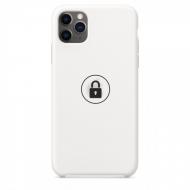 Dėklas Apple iPhone 11, galinis iš silikono, baltas (White), SILICONE CASE, su originaliu įpakavimu