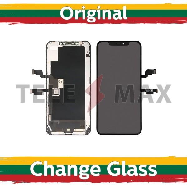 Ekranas su lietimui jautriu stikliuku Apple iPhone XS Max, juodas, (originalus restauruotas LT)
