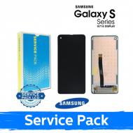 Ekranas su lietimui jautriu stikliuku Samsung Galaxy Xcover Pro G715, su juodu rėmeliu, (Original Service Pack)