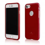 Dėklas Samsung Galaxy S6 edge G925, galinis iš silikono, raudonas, JELLY CASE