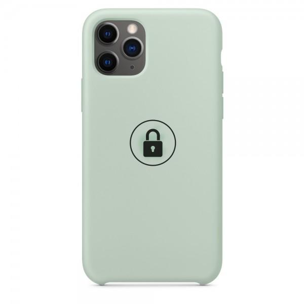 Dėklas Apple iPhone 11, galinis iš silikono, šviesiai žalias (Beryl), SILICONE CASE, su originaliu įpakavimu