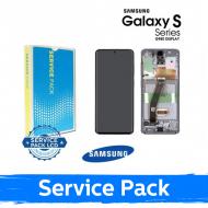 Ekranas skirtas Samsung G980 S20 su rėmeliu / Cosmic Gray / (Service Pack)