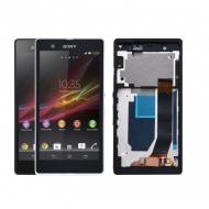 Ekranas skirtas Sony Xperia Z C6603 su baltu rėmeliu HQ