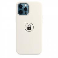 Dėklas Apple iPhone 12 mini, galinis iš silikono, baltas (White), SILICONE CASE, su originaliu įpakavimu