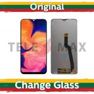 Ekranas su lietimui jautriu stikliuku Samsung Galaxy A12 A125, su juodu rėmeliu (restauruotas LT)