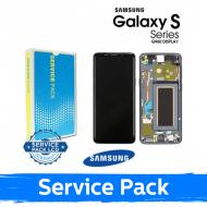 Ekranas skirtas Samsung G960 S9 su rėmeliu / Titanium Gray / (Service Pack)