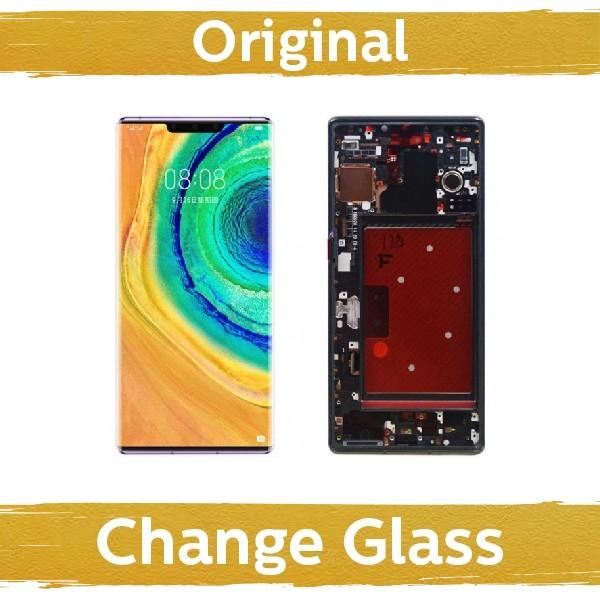 Ekranas skirtas Huawei Mate 30 Pro su rėmeliu / Black / (Atnaujintas: China)