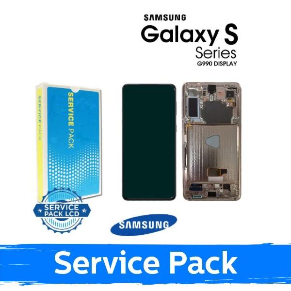 Ekranas skirtas Samsung G990 S21 FE 5G su rėmeliu / Olive / (Service Pack)