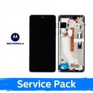 Ekranas skirtas Motorola Edge 20 Pro XT2153 su rėmeliu / Blue Vegan Leather / (Service Pack)