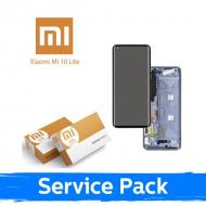 Ekranas su lietimui jautriu stikliuku Xiaomi Mi 10 Lite 5G, su pilku rėmeliu (Cosmic Gray), (Original Service Pack)