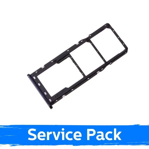 SIM stalčiukas skirtas Samsung A750 A7 2018 SIM kortelės stalčiukas juodas originalus (Service Pack)