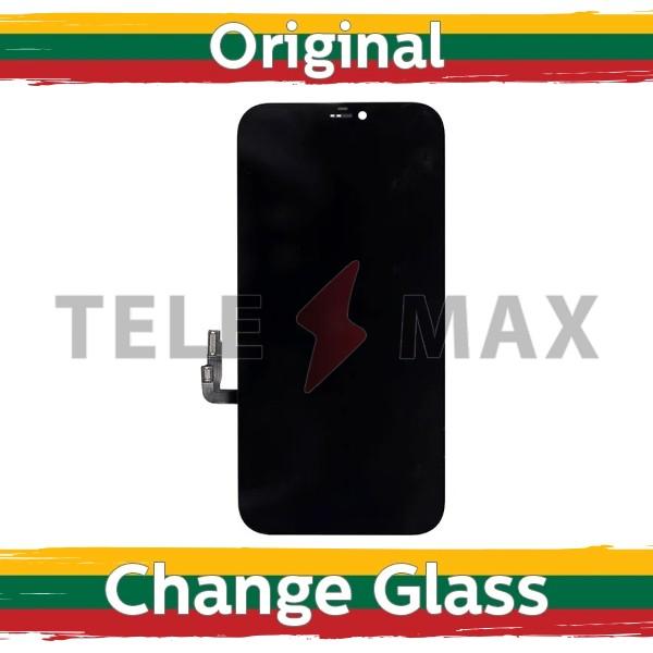 Ekranas su lietimui jautriu stikliuku Apple iPhone 12 / 12 Pro, juodas, (originalus restauruotas LT)