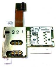 Lanksčioji jungtis Nokia E51 SIM ir atminties kortelės lizdais