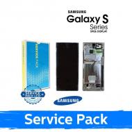 Ekranas skirtas Samsung S906 S22 Plus su rėmeliu / Green / (Service Pack)