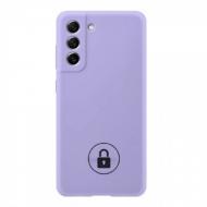 Dėklas Samsung Galaxy S22+ 5G S906, galinis iš silikono, šviesiai violetinis (Levander Violet), SILICONE COVER, su originaliu įpakavimu