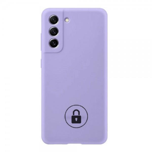 Dėklas Samsung Galaxy S22+ 5G S906, galinis iš silikono, šviesiai violetinis (Levander Violet), SILICONE COVER, su originaliu įpakavimu