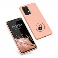Dėklas Samsung Galaxy S22+ 5G S906, galinis iš silikono, rausvas (Grapefruit), SILICONE COVER, su originaliu įpakavimu