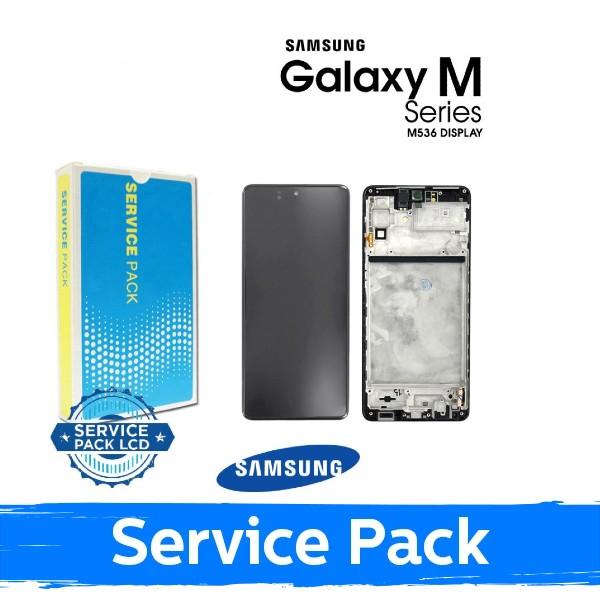 Ekranas skirtas Samsung M536 M53 5G juodas su rėmeliu (Service Pack)