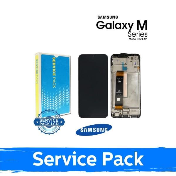 Ekranas su lietimui jautriu stikliuku Samsung Galaxy M33 5G M336 / M23 5G M236, su juodu rėmeliu, (Original Service Pack)