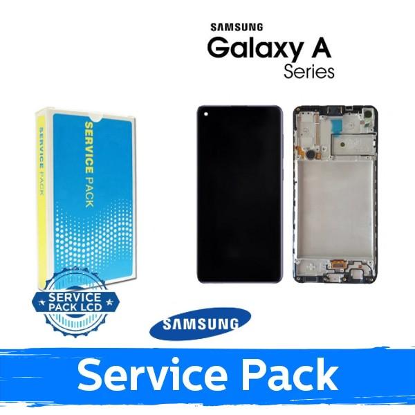 Ekranas skirtas Samsung A235 A23 4G juodas su rėmeliu (Service Pack)