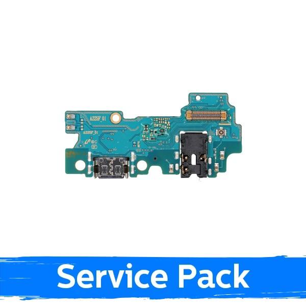 Krovimo lizdas Samsung A225 A22 4G su lanksčiąja jungtimi / plata (Service Pack)