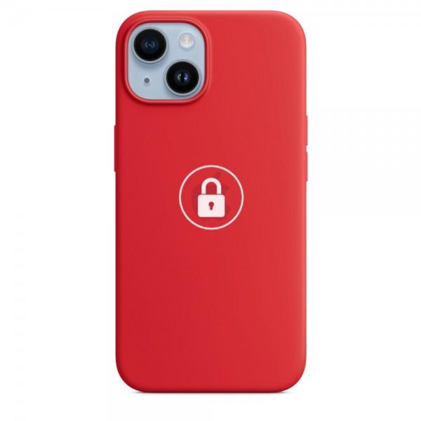 Dėklas Apple iPhone 14, galinis iš silikono, raudonas (Red), SILICONE CASE V2, su originaliu įpakavimu