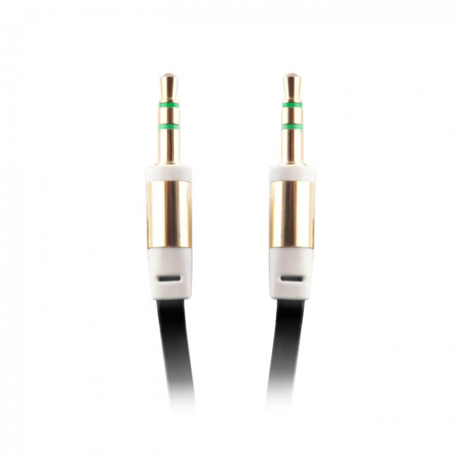 Audio adapteris 3,5 mm (M) -> 3,5 mm (M), 100 cm, juodas