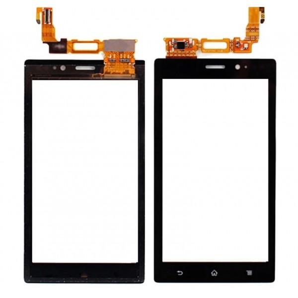 Lietimui jautrus stikliukas skirtas Sony Xperia MT27i juodas HQ