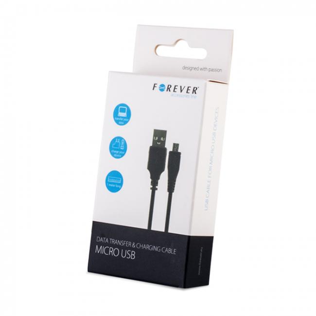 Forever micro USB cable black 3m