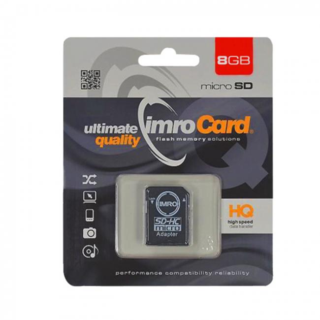 Atminties kortelė MicroSDHC 8 GB, 4 klasė, IMRO