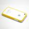 Dėklas Apple iPhone 4 / 4S, bamperis, baltas su geltona, NEW BUMPER