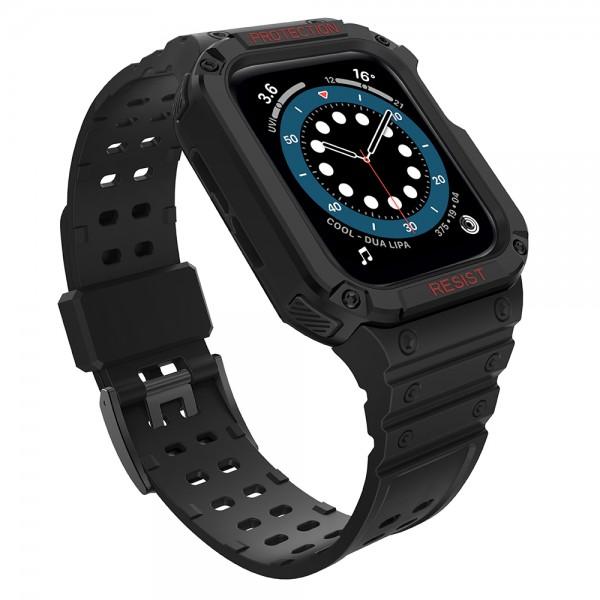 Apyrankė išmaniajam laikrodžiui Apple Watch 42mm / 44mm / 45mm, juoda, STRAP BAND