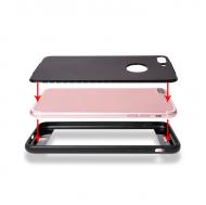 Dėklas Apple iPhone 6 / 6S, silikoninis ant priekio ir galo, juodas, FULL COVER