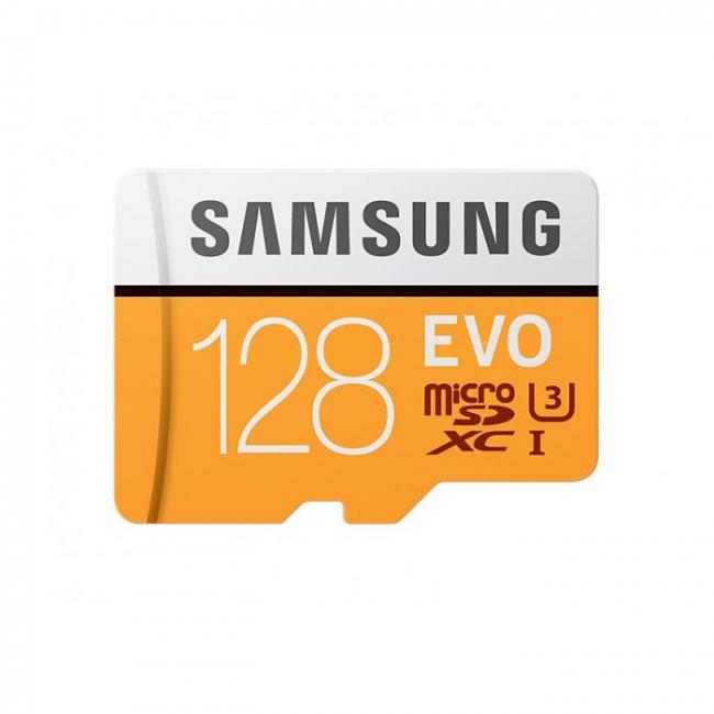 Atminties kortelė MicroSDHC 128 GB, 10 klasė, UHS-3, su SD adapteriu, SAMSUNG EVO
