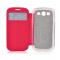Dėklas Samsung Galaxy Core Prime G360, atverčiamas į šoną su langeliu, raudonas FLEXI S-VIEW