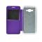 Atverčiamas dėklas Flexi S-View, Samsung G925 Galaxy S6 Edge, violetinis