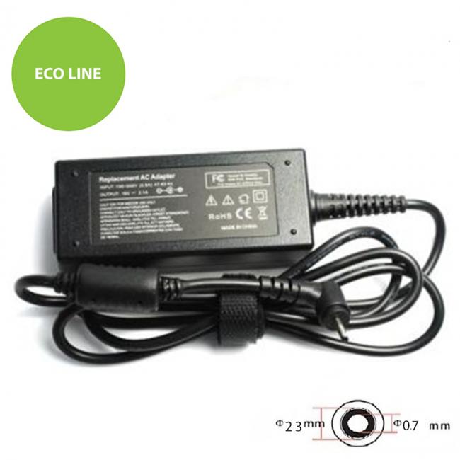 Nešiojamo kompiuterio buitinis kroviklis Asus 2.3x0.7mm, 40W, 19V, 2.1A, EXTRA DIGITAL ECO LINE
