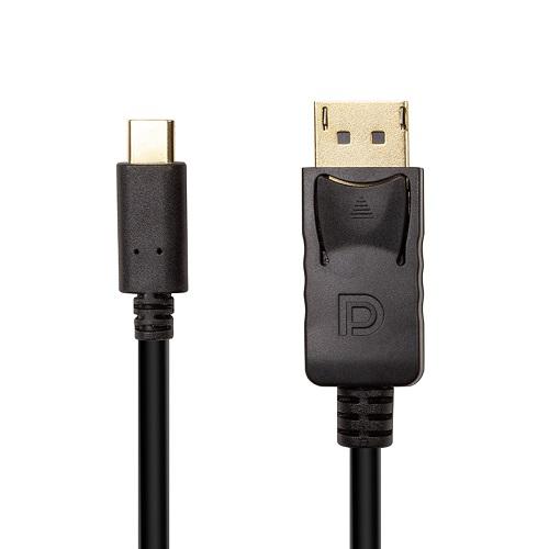 Kabelis Type-C kištukas - DisplayPort kištukas, 3m, 4K x 2K, Type-C 3.1 gen1 Thunderbolt 3, juodas, POWER PLANT