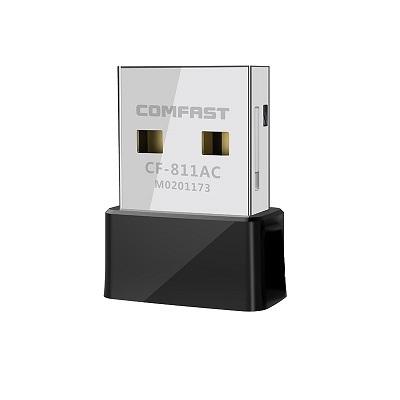 Kompiuterio USB Wi-Fi adapteris COMFAST CF-811AC, 650Mbps, 2.4GHz ir 5GHz, itin mažas