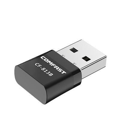 Kompiuterio USB Wi-Fi ir Bluetooth adapteris COMFAST CF-813B, 650Mbps, 2.4GHz ir 5GHz, Bluetooth 4.2, itin mažas