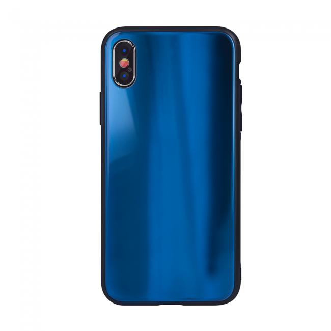 Galiniai dangteliai, DESIGN GLASS, Aurora Glass Iphone Xs MAX, melynas